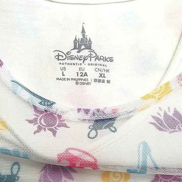 White Tulle Disney Princess Dress, Child Size Large, Lightweight - Picture 4 of 5